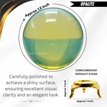 Amazing Gemstone Opalite Crystal Ball with Stand 1.5"