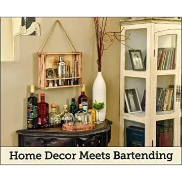 Mixology Bartender Kit with Wood Stand for Home Bars