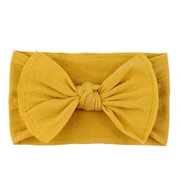 QandSweet 12-Pack Soft Baby Nylon Headbands for Girls