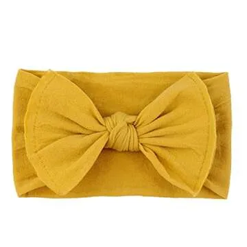 QandSweet 12-Pack Soft Baby Nylon Headbands for Girls