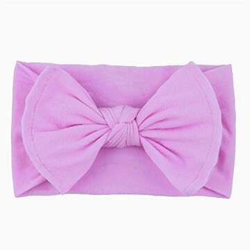 QandSweet 12-Pack Soft Baby Nylon Headbands for Girls