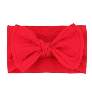 QandSweet 12-Pack Soft Baby Nylon Headbands for Girls