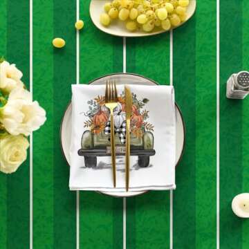 Football Touchdown and Game Day Themed 60×120 Inch Rectangular Washable Polyester Table Cover for Wedding Party Picnic Banquet Dinner Decor