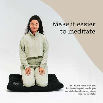 Zabuton Meditation Mat for Support and Comfort