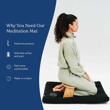 Zabuton Meditation Mat for Support and Comfort