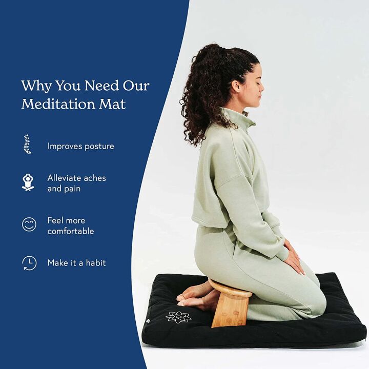 Zabuton Meditation Mat for Support and Comfort