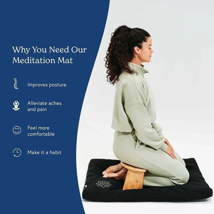 Zabuton Meditation Mat for Support and Comfort