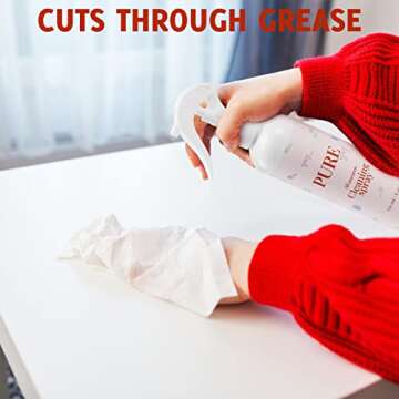 YAY! MATS Pure Yay All Purpose Cleaner Spray Bottle 8.45 Fl Oz, Multi Surface Cleaner for Baby Play Mats, High Chair and Baby Toy Cleaner, Plant Based Spray & Hypoallergenic