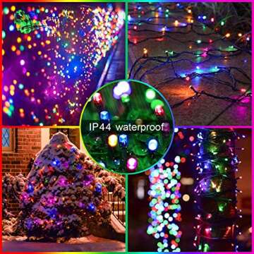 Solar Christmas String Lights - Multicolor Outdoor Decor