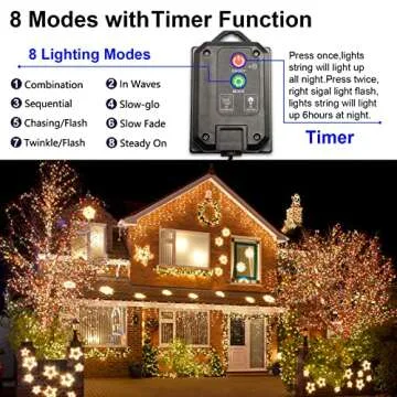 Solar Christmas String Lights - Multicolor Outdoor Decor