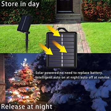 Solar Christmas String Lights - Multicolor Outdoor Decor