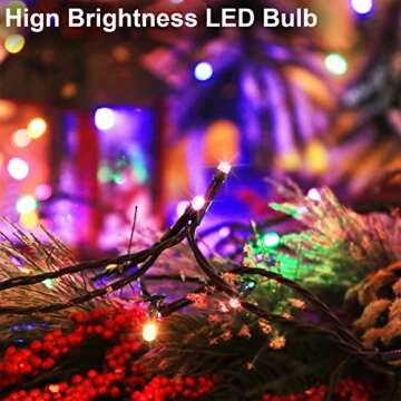 Solar Christmas String Lights - Multicolor Outdoor Decor