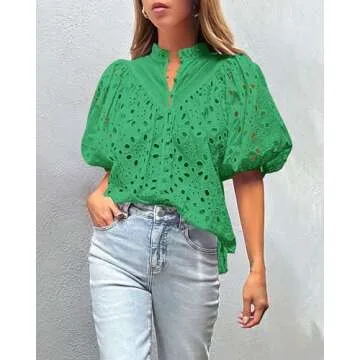 Stylish PRETTYGARDEN Women's Summer Tops in Green