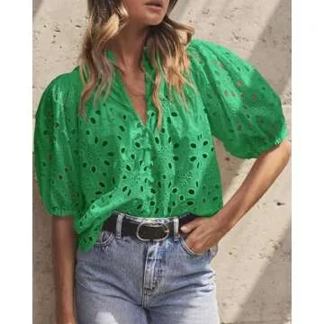 Stylish PRETTYGARDEN Women's Summer Tops in Green