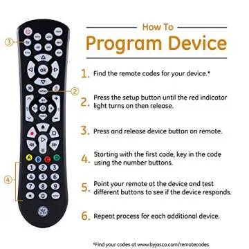 GE UltraPro Backlit Universal Remote Control for 8 Devices