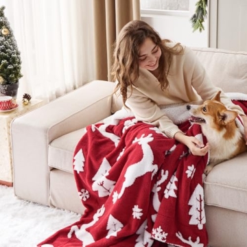 Luxury Bedsure Christmas Blanket - Fleece Sherpa Gift