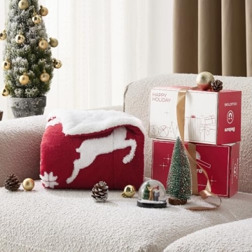 Luxury Bedsure Christmas Blanket - Fleece Sherpa Gift