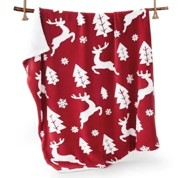 Luxury Bedsure Christmas Blanket - Fleece Sherpa Gift