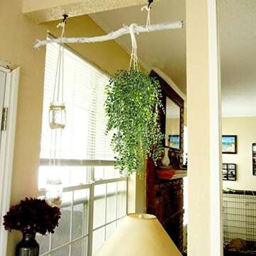 HOGADO 2pcs Artificial Ivy Fake Hanging Vine Plants Decor Plastic Greenery for Home Wall Indoor Outdside Hanging Basket