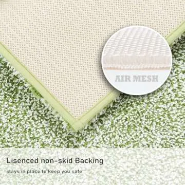 Douceur Sage Green Bathroom Rugs Non Slip, Luxury Thick Plush Shaggy Bath Mats for Bathroom Washable, Fluffy Absorbent Bath Rugs for Bathroom, Quick Dry Shower Mat Gifts, 24" x 16"