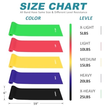 5-Level Resistance Bands Set for Home Gym & Travel Workouts