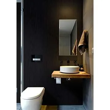 Black Wood Contact Paper Peel and Stick Wallpaper for DIY