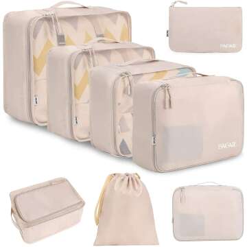 BAGAIL 8 Pack Packing Cubes for Travel Organization