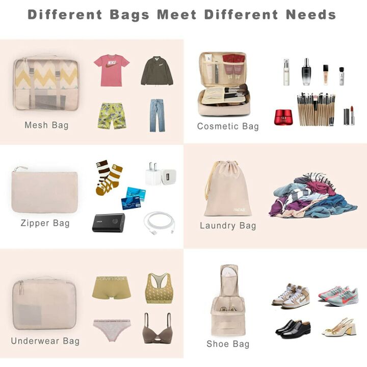 BAGAIL 8 Pack Packing Cubes for Travel Organization