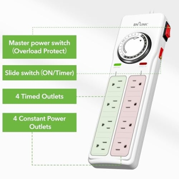 BN-LINK Surge Protector with Timer for Power Needs