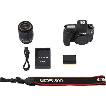 Canon EOS Rebel 80D Bundle with EF-S 18-55mm is STM & EF-S 55-250mm is STM Lenses + Advanced Accessory Kit - Including to Get Started