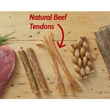 Pawstruck Natural Beef Tendon Chew Sticks for Dogs