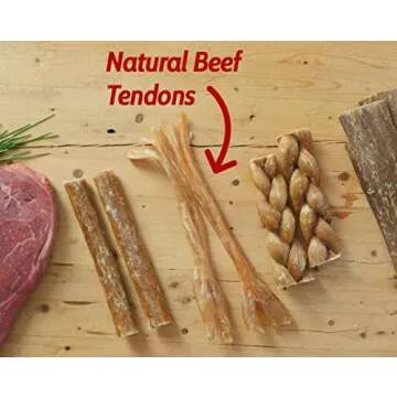 Pawstruck Natural Beef Tendon Chew Sticks for Dogs