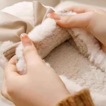 FRZTOUR Plush Cute Bow Slippers for Women – Furry Comfy Indoor Outdoor Non-Slip House Slippers (pink, Adult, Women, 7.5, Numeric Range, US Footwear Size System, 8.5, Medium)