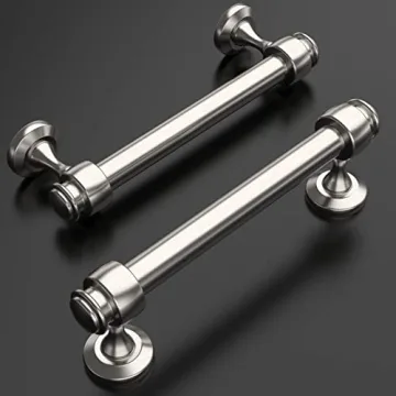 Amerdeco Brushed Nickel Cabinet Pulls 10 Pack Durable Hardware