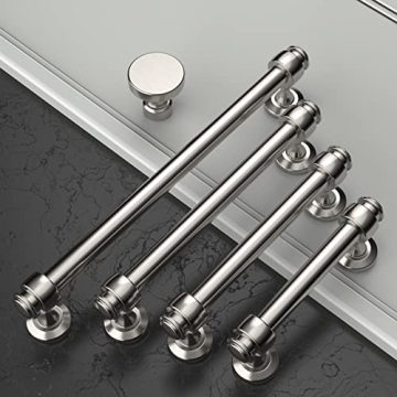 Amerdeco Brushed Nickel Cabinet Pulls 10 Pack Durable Hardware