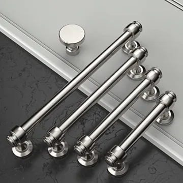 Amerdeco Brushed Nickel Cabinet Pulls 10 Pack Durable Hardware