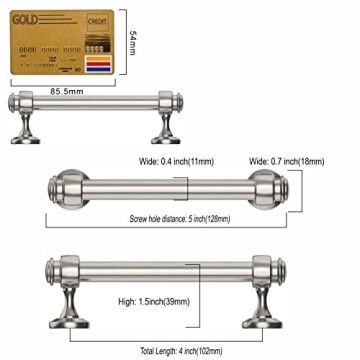 Amerdeco Brushed Nickel Cabinet Pulls 10 Pack Durable Hardware