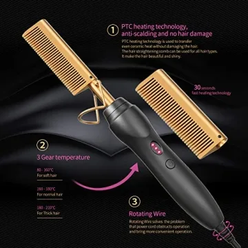 Buy Hot Comb Hair Straightener for Easy Hair Styling at Home