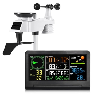 Gevanti Weather Station Wireless Indoor Outdoor with 9-in-1 Sensor & LCD Display, Weather Station wi...