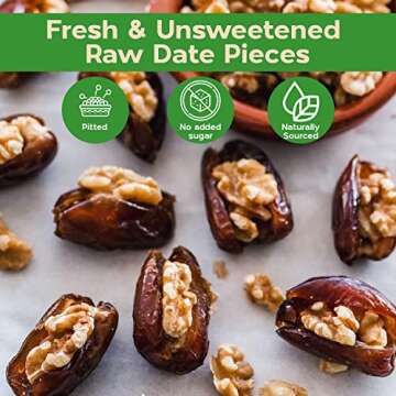 Sincerely Nuts No Sugar Added Pitted Dried Dates, 2lb - Whole Fresh Unsweetened Dry Date Pieces - Natural Non Sugared Dates for Mixed Fruits, Bread & Smoothies - Vegan, Kosher & Gluten Free Snack