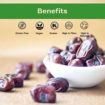 Sincerely Nuts No Sugar Added Pitted Dried Dates, 2lb - Whole Fresh Unsweetened Dry Date Pieces - Natural Non Sugared Dates for Mixed Fruits, Bread & Smoothies - Vegan, Kosher & Gluten Free Snack