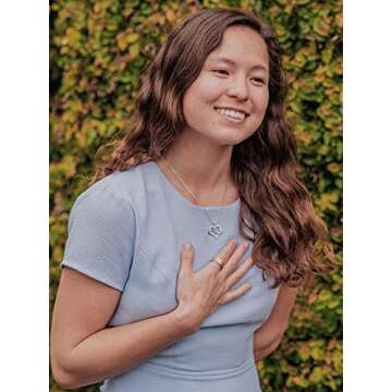 Sash & Soph Infinity Heart Necklace for Women. 925 Sterling Silver Heart Necklace for Girlfriend, Lo...