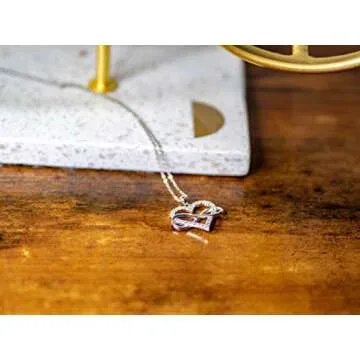 Exquisite Infinity Heart Necklace for Women Silver