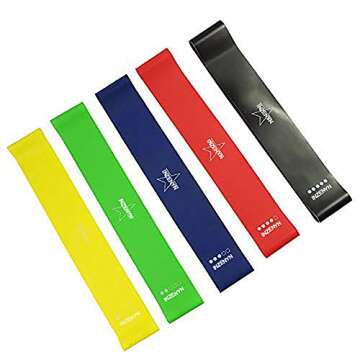INZENYN Resistance Loops, Exercise Bands Set for Home Workout, Pilates, Yoga, Rehab (5pack)