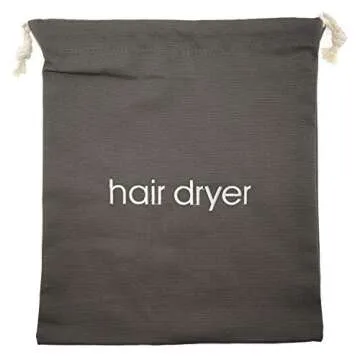 IFAMIO Hair Dryer Bag Cotton Drawstring Hairdryer Storage Container for Makeup Tools, Straightener 11.8 X 13.8 Inch Travel Cotton Organizer Cover for Home, Hotel
