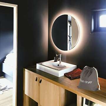 IFAMIO Hair Dryer Bag Cotton Drawstring Hairdryer Storage Container for Makeup Tools, Straightener 11.8 X 13.8 Inch Travel Cotton Organizer Cover for Home, Hotel