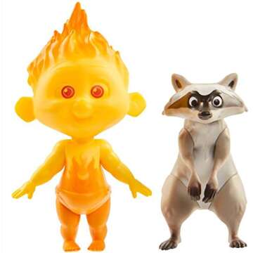 Incredibles 2 Jack-Jack & Raccoon Action Figures – 12" Scale for Kids