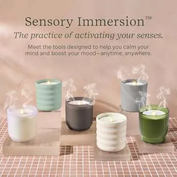 Lifelines Flameless Candle Aromatherapy Essential Oil Diffuser with ClickWick Essential Oil Blend - Cordless & Waterless Diffuser for Home - Scented Electric Candles Blow Out Flame - Green Bubble