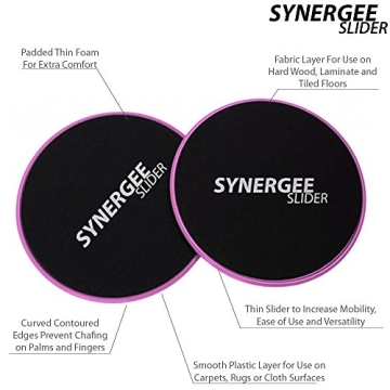 Synergee Core Sliders for Ab Workouts on Any Surface