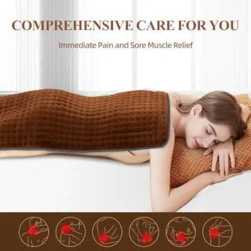 XXXL Heating Pad for Back Pain Relief and Cramps, Heated Pad for Neck/Shoulders/Leg/Knee, 6 Heat Settings Auto-Off, Heat Pad Valentines Day Gifts for Her Him Women Men Mom Dad, Moist/Dry Heat, 17"x33"